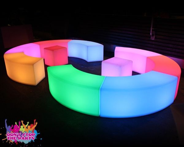 Hire Illuminated Glow Bar Stool, from Don’t Stop The Party