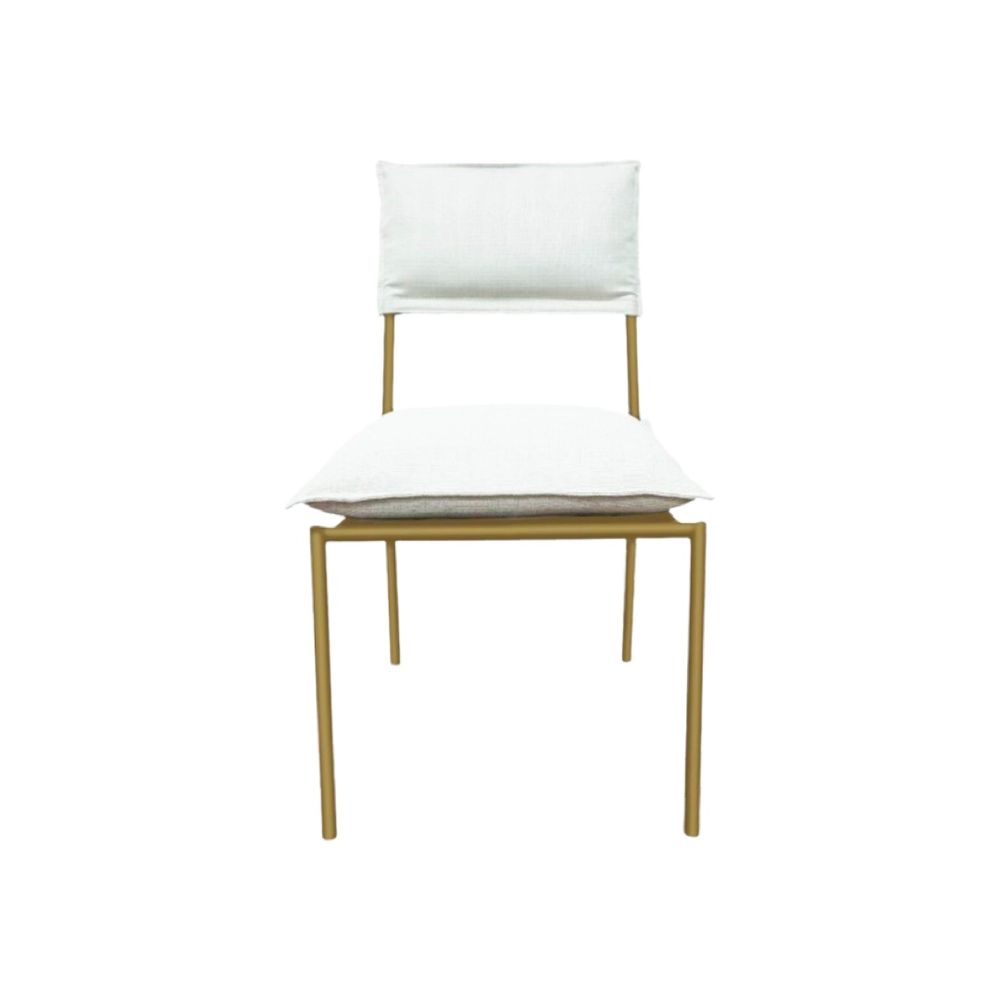 Hire BYRON CHAIR GOLD FRAME WHITE WEAVE FABRIC, hire Chairs, near Brookvale