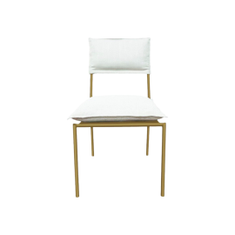 Hire BYRON CHAIR GOLD FRAME WHITE WEAVE FABRIC, in Brookvale, NSW