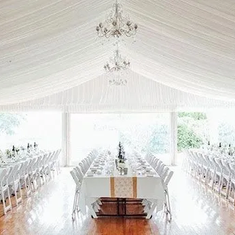 Hire Marquee Drapes/Silk Lining Hire
