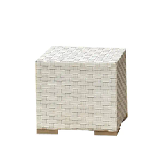 Hire WICKER WHITE FURNITURE OUTDOOR CUBE SIDE TABLE HIRE