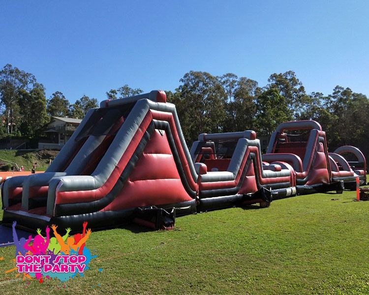 Hire 15 Mtr Rage 2 Obstacle Course and Slide, hire Jumping Castles, near Geebung