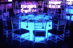 Hire Glow Banquet Tables (if you’re hiring more than 10; 180/each), hire Tables, near Smithfield