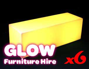 Hire Glow Rectangle Bench - Package 5, hire Chairs, near Smithfield