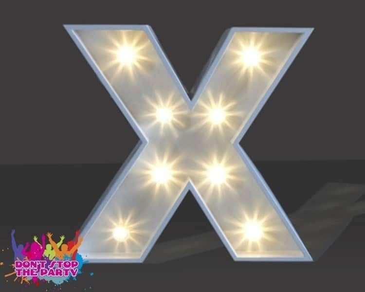 Hire LED Light Up Letter - 60cm - X, hire Party Lights, near Geebung