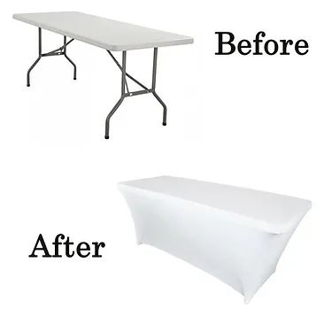 Hire 6ft Rectangular Trestle Table Cover Spandex Lycra Stretch Fitted, hire Tables, near Ingleburn image 2