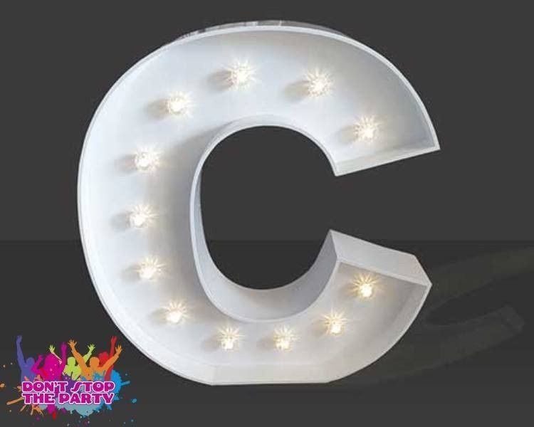 Hire LED Light Up Letter - 60cm - C, hire Party Lights, near Geebung