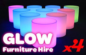 Hire Glow Cylinder Seats - Package 4, hire Chairs, near Smithfield