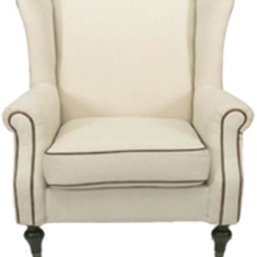 Hire Linen Wingback Armchair, in Marrickville, NSW