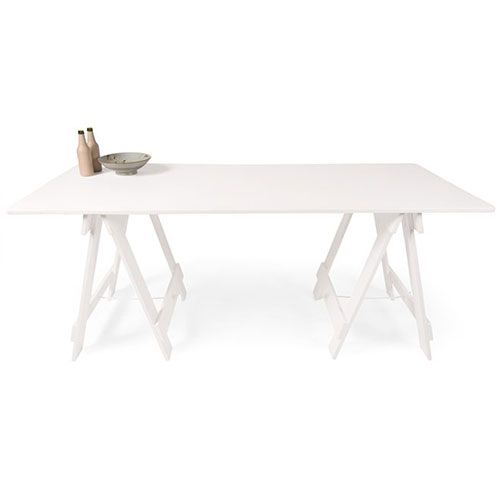 Hire WHITE PAINTED TRESTLE TABLE, hire Tables, near Botany