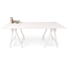 Hire WHITE PAINTED TRESTLE TABLE