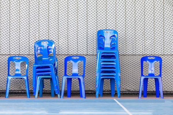 Hire Blue Pipee Plastic Chair