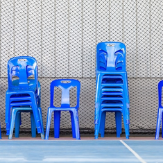 Hire Blue Pipee Plastic Chair