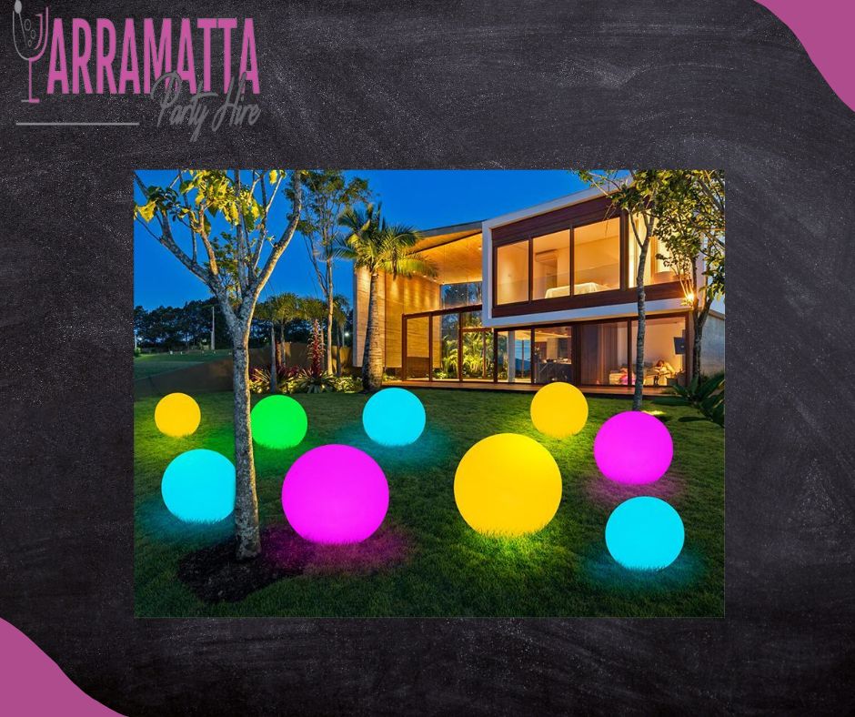 Hire LED Decoration Spheres, hire Glow Furniture, near Chester Hill