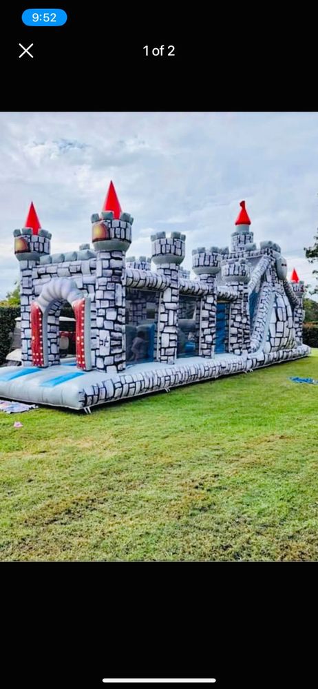 Hire NEW MEDI EVIL OBSTACLE COURSE 20x3.5x6mh, hire Jumping Castles, near Doonside