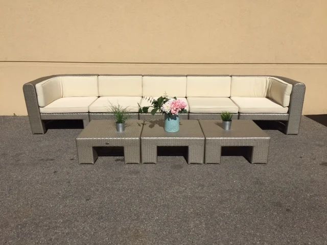 Hire Mazara 5 Seater Modular with 2 Coffee Tables, hire Chairs, near Bassendean