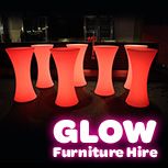 Hire Glow Cocktail Tables - Package 7, hire Tables, near Smithfield