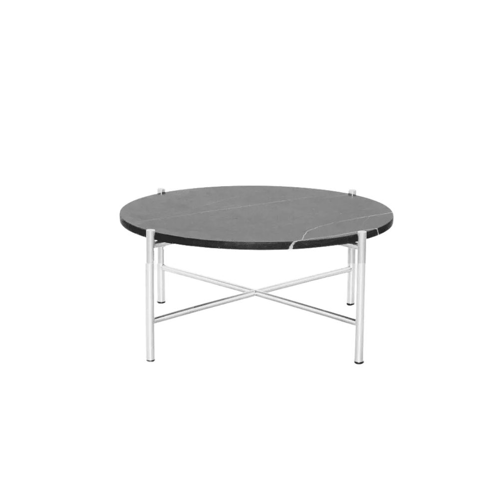Hire White Cross Coffee Table Hire w/ Black Marble Top, hire Tables, near Blacktown