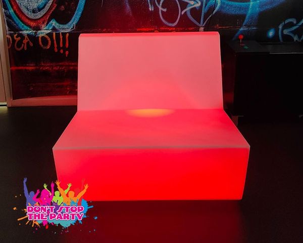 Hire Illuminated Glow Sofa Chair - Left, from Don’t Stop The Party