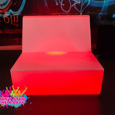 Hire Illuminated Glow Sofa Chair - Left
