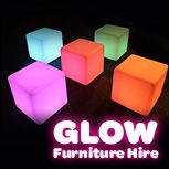 Hire Glow Ottoman Cubes - Package 5, hire Chairs, near Smithfield