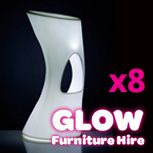 Hire Glow Stool - Package 8, hire Tables, near Smithfield