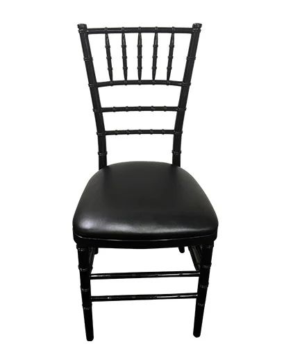 Hire Black Tiffany Chair with Black Cushion Hire