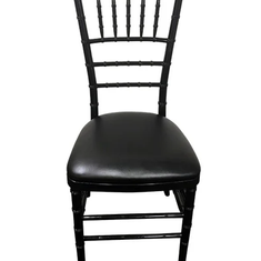 Hire Black Tiffany Chair with Black Cushion Hire