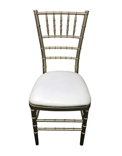 Hire Gold Tiffany Chair with White Cushion Hire, hire Chairs, near Wetherill Park image 1