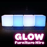 Hire Glow Ottoman Cubes - Package 4, hire Chairs, near Smithfield