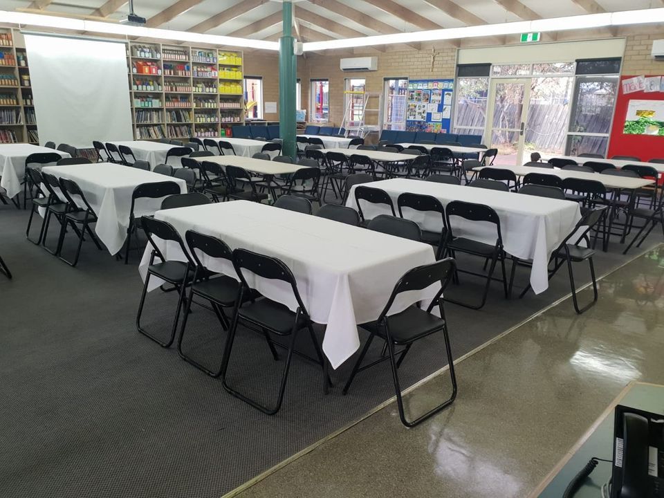 Hire Black Padded Folding Chairs, hire Chairs, near Keilor East