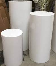 Hire Plinths Round 3 Set – White