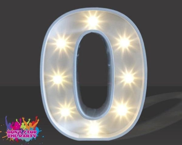 Hire LED Light Up Number - 60cm - 0, from Don’t Stop The Party