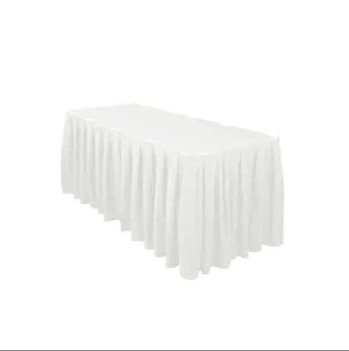 Hire White Table Skirts (Rectangular) Hire, hire Tables, near Riverstone