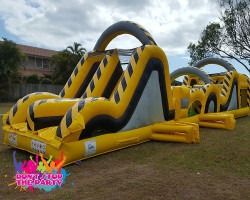 Hire 15 Mtr Atomic Obstacle Course, hire Jumping Castles, near Geebung