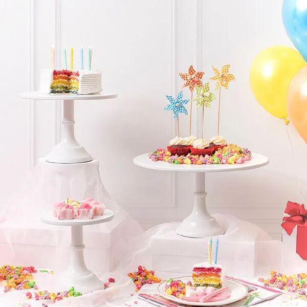Hire White Cake Stand Hire – Small Size, hire Events Package, near Blacktown image 1
