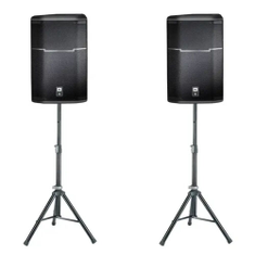 Hire Pair 15" Speakers w Stands