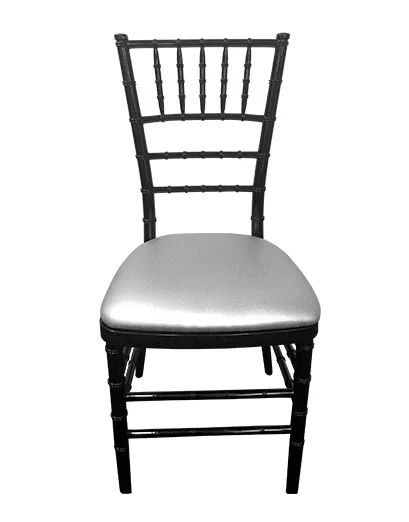 Hire Black Tiffany Chair with Silver Cushion Hire, hire Chairs, near Wetherill Park