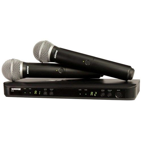 Hire Shure BLX 288AZ/SM58-M17 Dual Wireless Microphones, hire Microphones, near Lane Cove West image 2