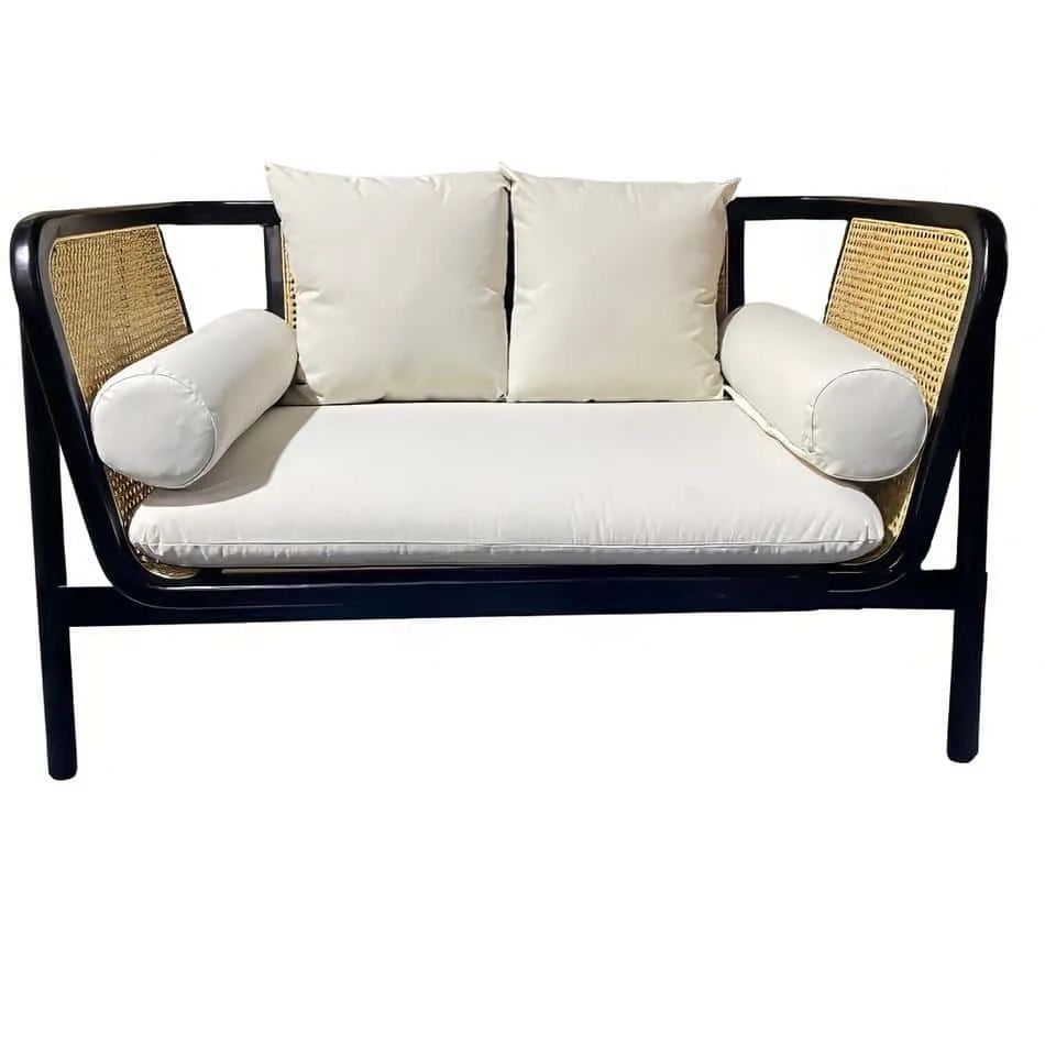 Hire Black Rattan Sofa Lounge Hire, hire Chairs, near Auburn