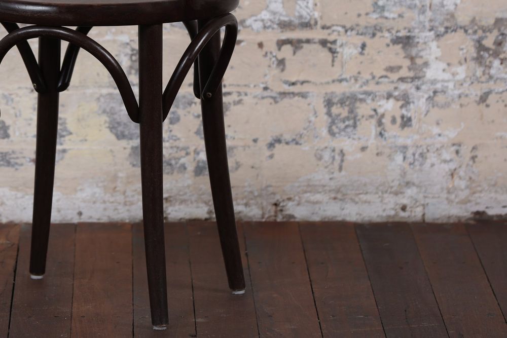 Hire Brown Low Bentwood Stool, hire Chairs, near Randwick