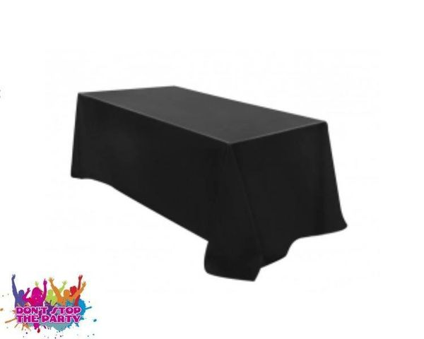 Hire Black Tablecloth - Suit 1.8Mtr Trestle Table, from Don’t Stop The Party