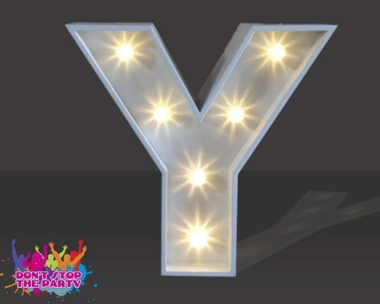 Hire LED Light Up Letter - 60cm - Y, hire Party Lights, near Geebung