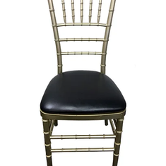Hire Gold Tiffany Chair with Black Cushion Hire, in Wetherill Park, NSW