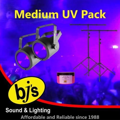 Hire Medium UV Party Pack, hire Party Lights, near Newstead
