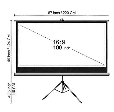 Hire 100 / 120 Inch Projector Screen with Tripod Stand, hire Projectors, near Ingleburn