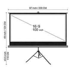 Hire 100 / 120 Inch Projector Screen with Tripod Stand
