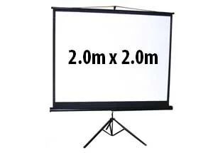 Hire Large Tripod Projector Screen - 2m x 2m, from Hire King