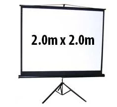 Hire Large Tripod Projector Screen - 2m x 2m