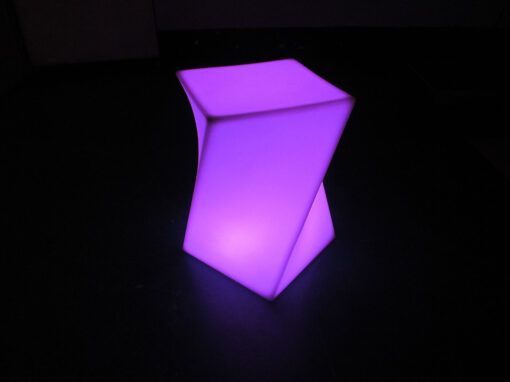 Hire Glow Twisted Cube Stool, hire Chairs, near Chullora